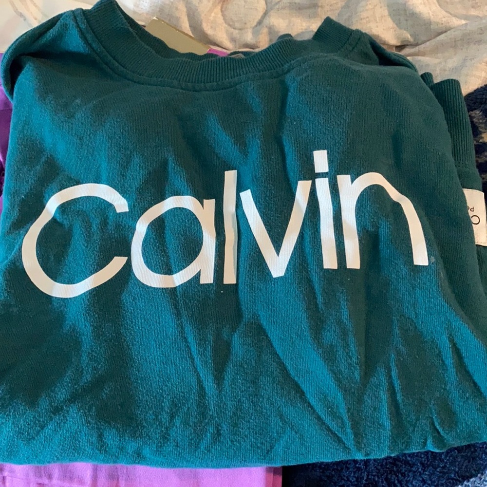 Turquoise Calvin Klein sweater